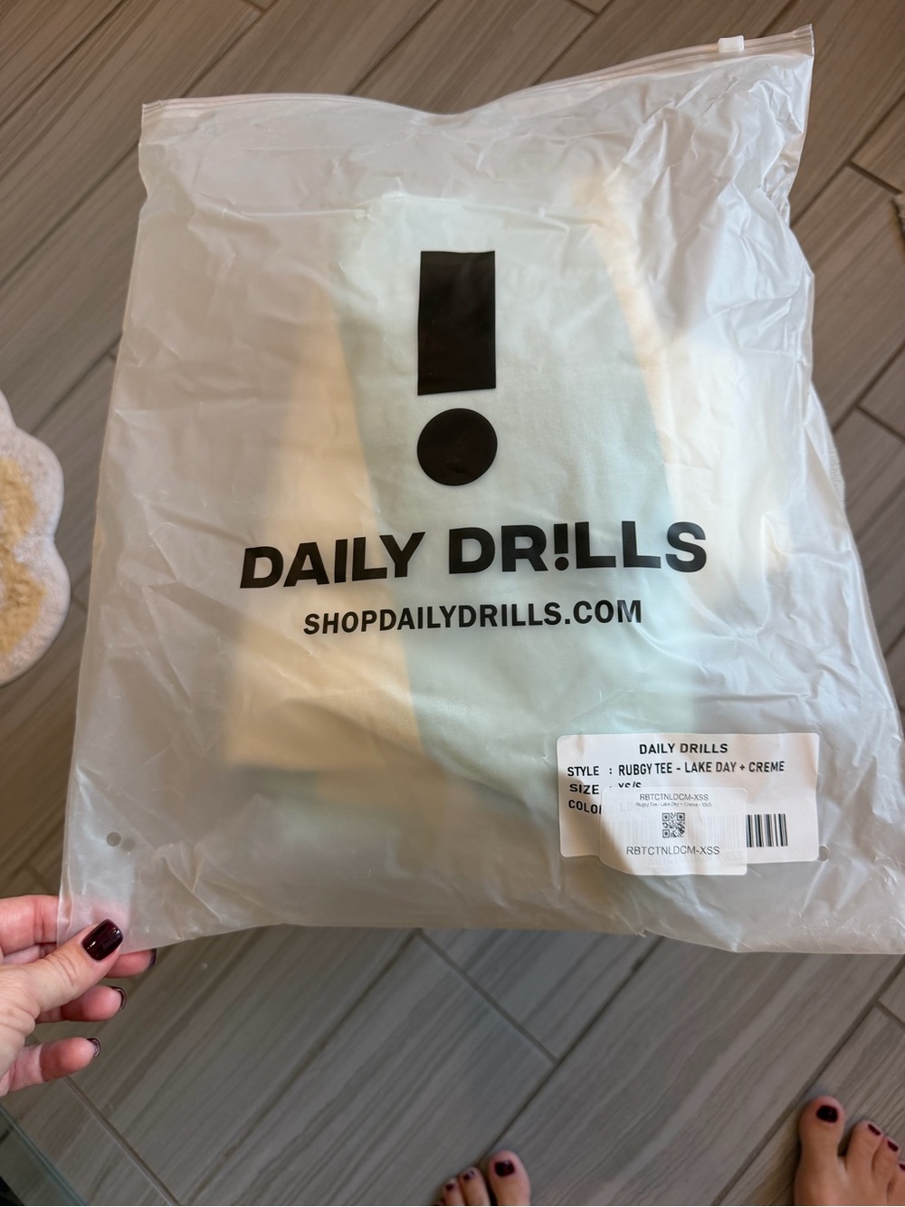 Daily Drills Rugby Tee - Lake Day and Crème NWT